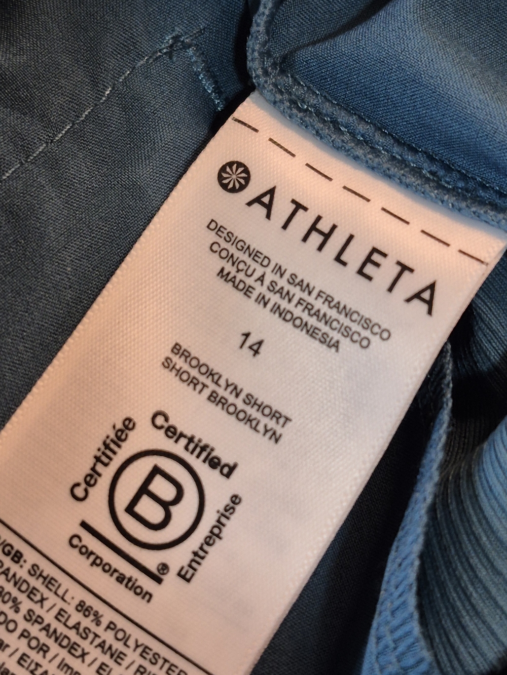 Athleta Womens Athletic Shorts in Teal Blue Size 14 - Picture 11 of 11